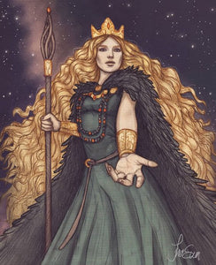 Freyja y su capa de plumas de Halcón